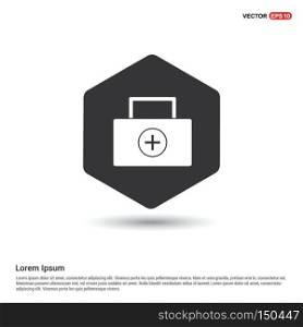 Medical kit icon Hexa White Background icon template - Free vector icon