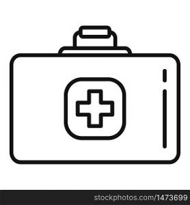 Medical kit icon. Outline medical kit vector icon for web design isolated on white background. Medical kit icon, outline style