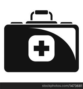 Medical kit icon. Simple illustration of medical kit vector icon for web design isolated on white background. Medical kit icon, simple style