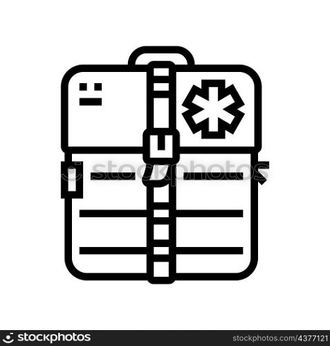 medical kit line icon vector. medical kit sign. isolated contour symbol black illustration. medical kit line icon vector illustration