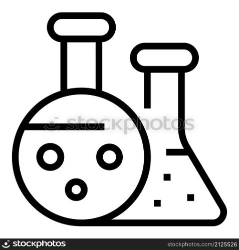 Medical lab flask icon outline vector. Chemistry test tube. Laboratory equipment. Medical lab flask icon outline vector. Chemistry test tube