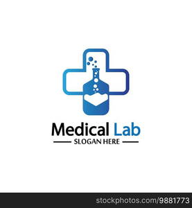 Medical Lab Logo Template Design Vector, Emblem, Design Concept, Creative Symbol, Icon