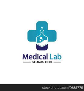 Medical Lab Logo Template Design Vector, Emblem, Design Concept, Creative Symbol, Icon