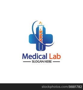 Medical Lab Logo Template Design Vector, Emblem, Design Concept, Creative Symbol, Icon