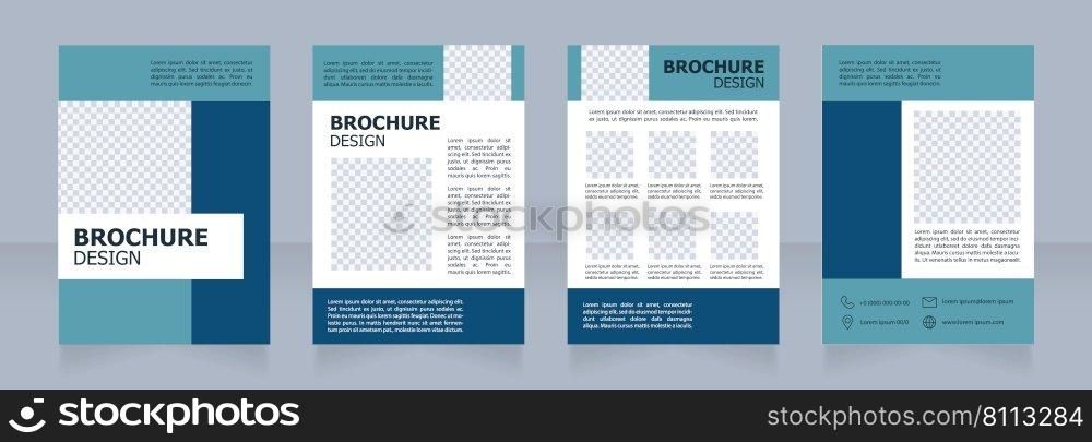 Medical laboratory researching work blank brochure design. Template set with copy space for text. Premade corporate reports collection. Editable 4 paper pages. Tahoma, Myriad Pro fonts used. Medical laboratory researching work blank brochure design