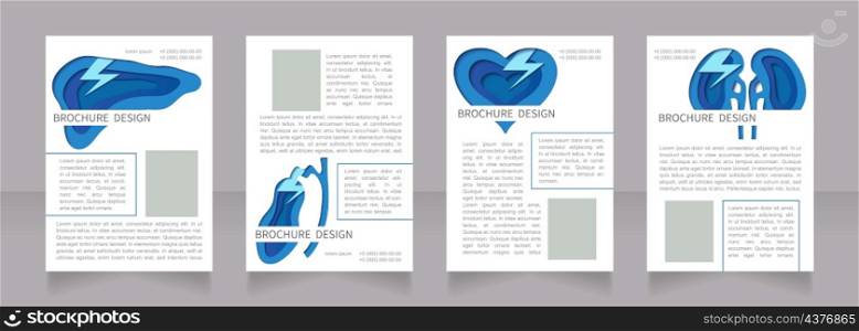Medical laboratory tests blank brochure layout design. Vertical poster template set with empty copy space for text. Premade corporate reports collection. Editable flyer paper pages. Medical laboratory tests blank brochure layout design