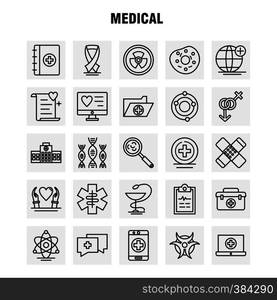 Medical Line Icons Set For Infographics, Mobile UX/UI Kit And Print Design. Include: Lungs, Medical, Body Part, Science, Medicine, Health, Medical, Collection Modern Infographic Logo and Pictogram. - Vector