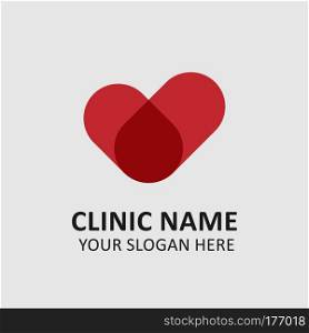 Medical logo design with typography vector