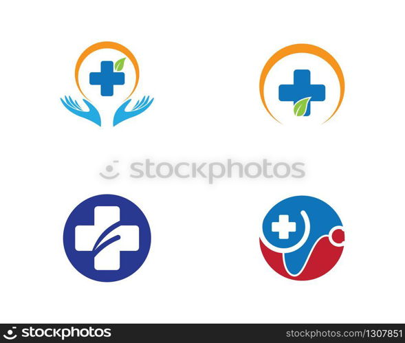 Medical logo template vector icon illustration design