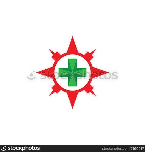 Medical logo template vector icon illustration design