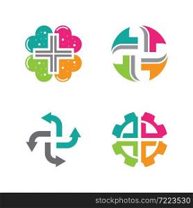 Medical logo template vector icon set