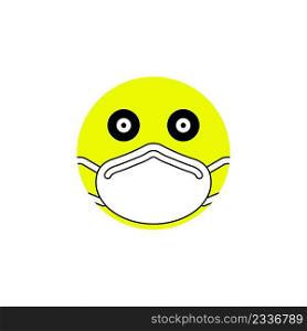 medical mask icon vector design templates white on background