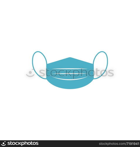 medical mask logo for protecting against virus icon illustration design