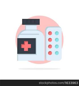 Medical, Medicine, Pills, Hospital Abstract Circle Background Flat color Icon