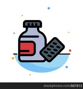 Medical, Medicine, Science Abstract Flat Color Icon Template