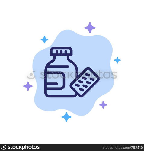 Medical, Medicine, Science Blue Icon on Abstract Cloud Background