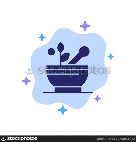 Medical, Medicine, Soup, Hospital Blue Icon on Abstract Cloud Background