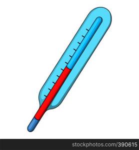 Medical mercury thermometer icon. Cartoon illustration of medical mercury thermometer vector icon for web. Medical mercury thermometer icon, cartoon style