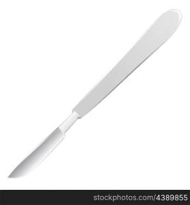 Medical metal scalpel on white background