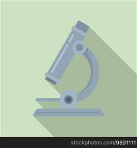 Medical microscope icon. Flat illustration of medical microscope vector icon for web design. Medical microscope icon, flat style