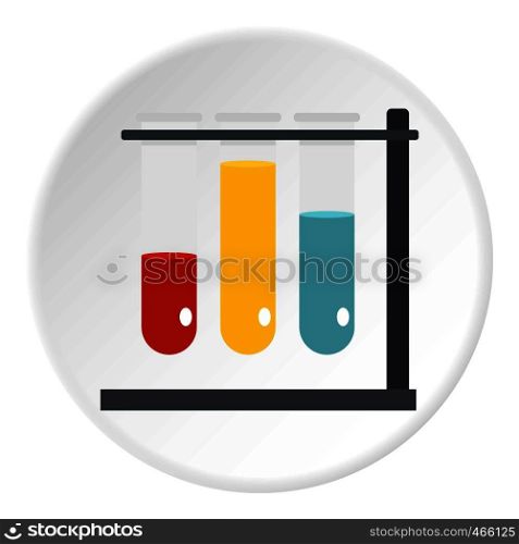 Medical microscope icon in flat circle isolated on white vector illustration for web. Medical microscope icon circle