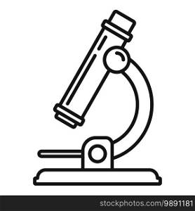 Medical microscope icon. Outline medical microscope vector icon for web design isolated on white background. Medical microscope icon, outline style