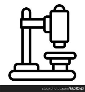 Medical microscope icon outline vector. Laboratory technology. Lab chemistry. Medical microscope icon outline vector. Laboratory technology