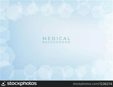 Medical minimal white color background hexagon shape design. vector illustration.