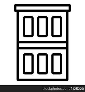 Medical multistory icon outline vector. City block. Floor apartment. Medical multistory icon outline vector. City block