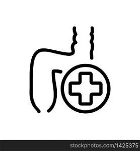 medical need for rectal treatment icon vector. medical need for rectal treatment sign. isolated contour symbol illustration. medical need for rectal treatment icon vector outline illustration