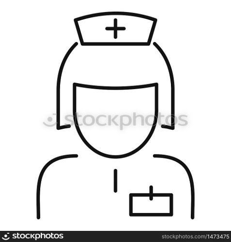 Medical nurse icon. Outline medical nurse vector icon for web design isolated on white background. Medical nurse icon, outline style