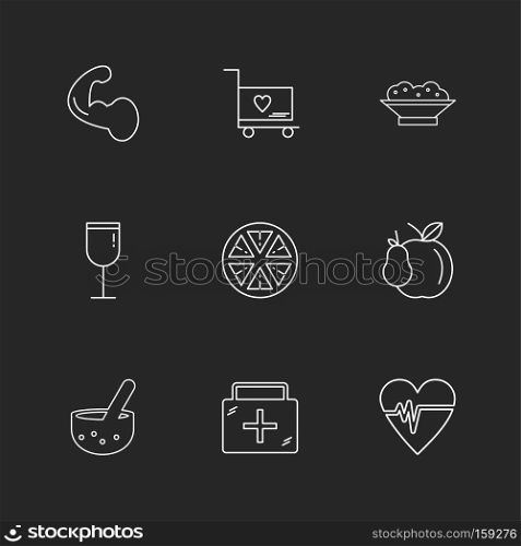 medical ,orange , cart , breifcase ,medical , ecg , glass , fruits , health , fitness , medical  , dollar,  lock , heart , ecg , pear , kifdnet , beans , medicine , plants , nature , icon, vector, design,  flat,  collection, style, creative,  icons