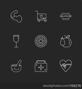 medical ,orange , cart , breifcase ,medical , ecg , glass , fruits , health , fitness , medical  , dollar,  lock , heart , ecg , pear , kifdnet , beans , medicine , plants , nature , icon, vector, design,  flat,  collection, style, creative,  icons