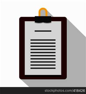 Medical order clipboard icon. Flat illustration of medical order clipboard vector icon for web isolated on white background. Medical order clipboard icon, flat style