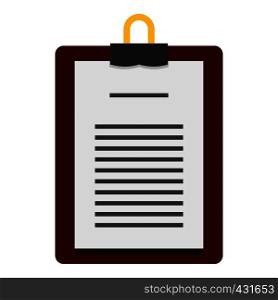 Medical order clipboard icon flat isolated on white background vector illustration. Medical order clipboard icon isolated