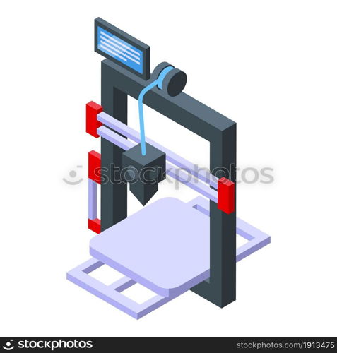 Medical organ printer icon isometric vector. Engineering bioprinting. Bio science. Medical organ printer icon isometric vector. Engineering bioprinting