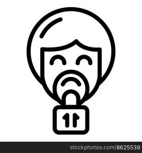 Medical oxygen mask icon outline vector. Home concentrator. Therapy equipment. Medical oxygen mask icon outline vector. Home concentrator