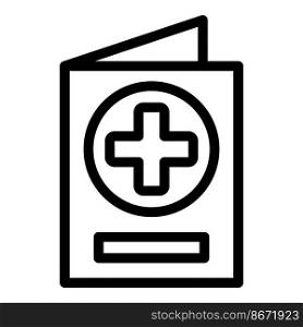 Medical pass icon outline vector. Passport health. Vaccine covid. Medical pass icon outline vector. Passport health