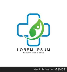 Medical pharmacy logo design template