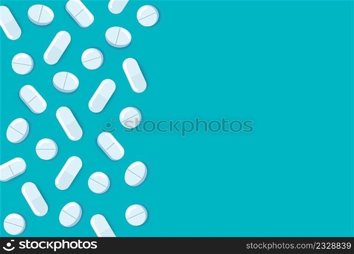 medical pills and capsules pharmacy vector illustration 