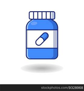 Medical pills bottle free icon vector on trendy design