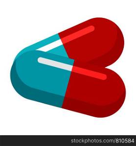 Medical pills icon. Flat illustration of medical pills vector icon for web design. Medical pills icon, flat style