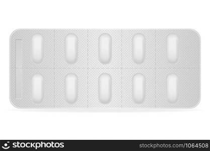 medical pills in package for treatment vector illustration isolated on white background