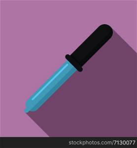 Medical pipette icon. Flat illustration of medical pipette vector icon for web design. Medical pipette icon, flat style