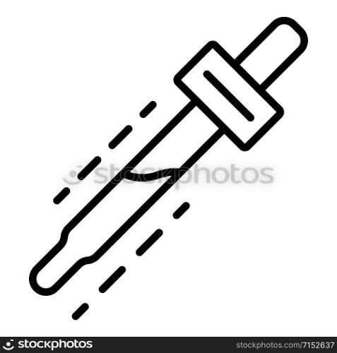 Medical pipette icon. Outline medical pipette vector icon for web design isolated on white background. Medical pipette icon, outline style