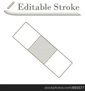 Medical Plaster Icon. Editable Stroke Simple Design. Vector Illustration.