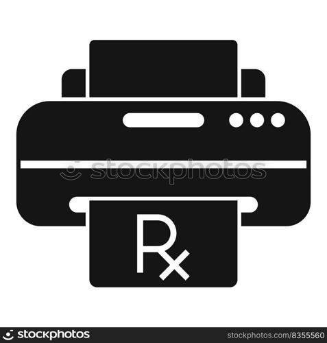 Medical print icon simple vector. Online health. Remote medicine. Medical print icon simple vector. Online health