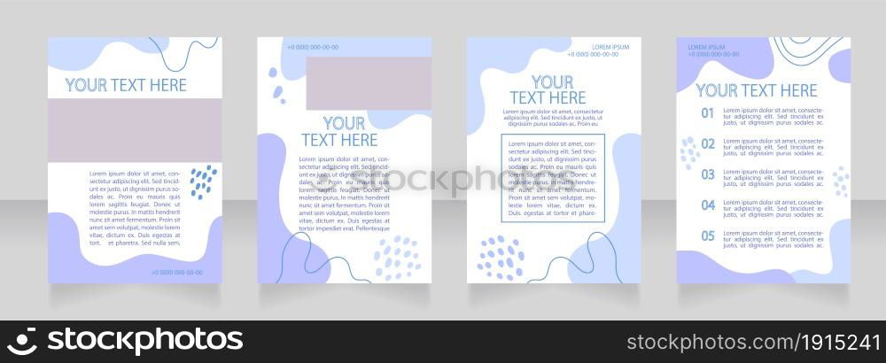 Medical procedures advertisement blank brochure layout design. Healthcare. Vertical poster template set with empty copy space for text. Premade corporate reports collection. Editable flyer paper pages. Medical procedures advertisement blank brochure layout design