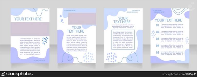 Medical procedures advertisement blank brochure layout design. Healthcare. Vertical poster template set with empty copy space for text. Premade corporate reports collection. Editable flyer paper pages. Medical procedures advertisement blank brochure layout design