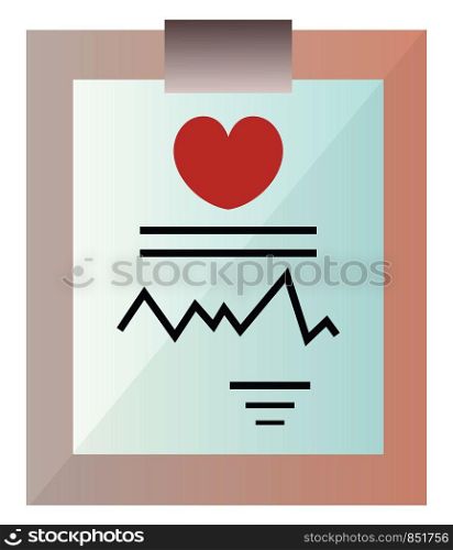 Medical record on a clipboard vector illustration on a white background